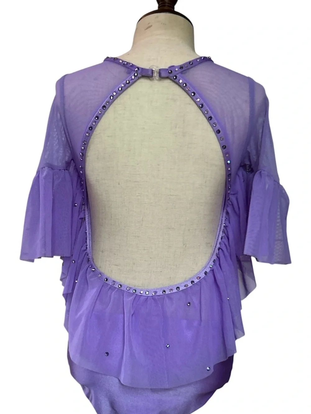 Custom Lilac Lyrical Ruffle Sleeve Dance Costume